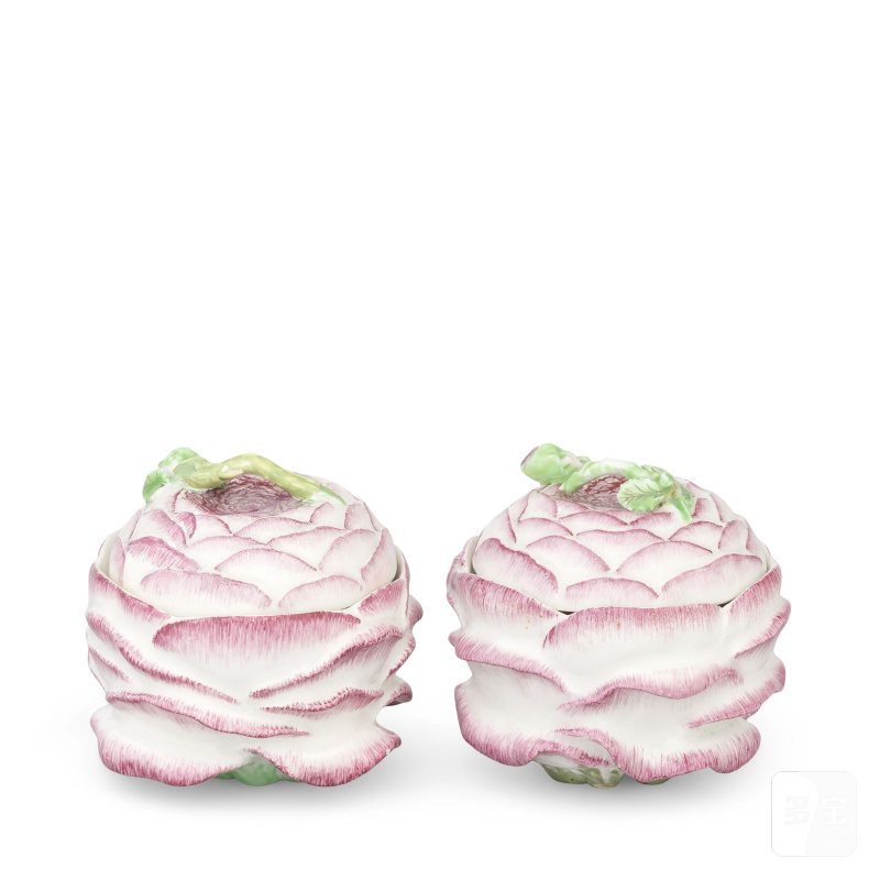 Two Chelsea rose boxes and covers, circa 1755 - 图4
